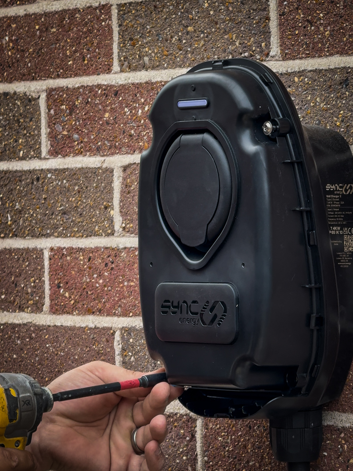 Installing a Sync Energy home EV charge point